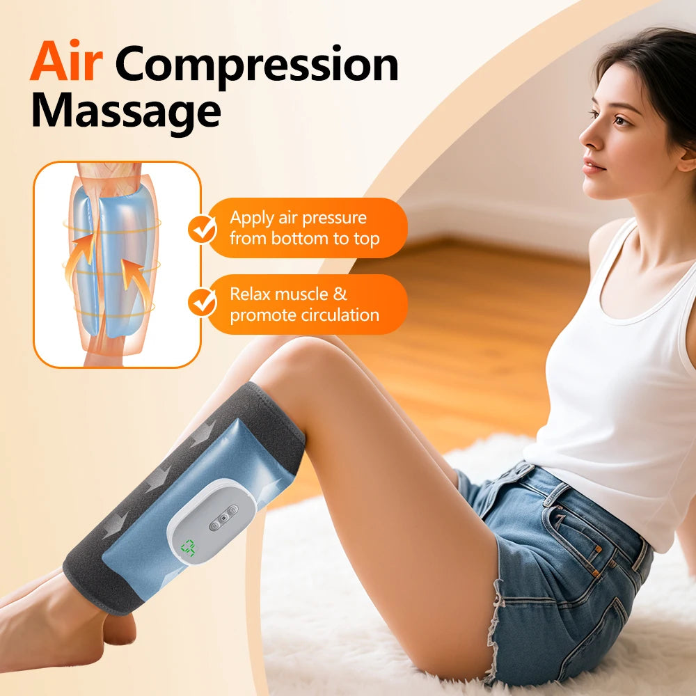 Eletric 360° Air Pressure Calf Massager Wireless Leg Massage 3 Mode Airbag Compresstion Relax Foot Calf Muscle Relieve Fatigue