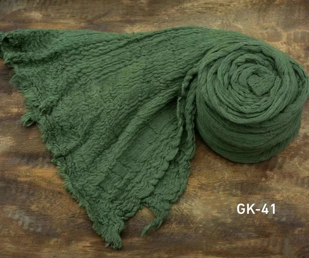 Seersucker Wrap Newborn Photography Props Soft Cotton Gauze Baby Swaddle Blanket Infant Studio Photo Basket Backdrop Accessories