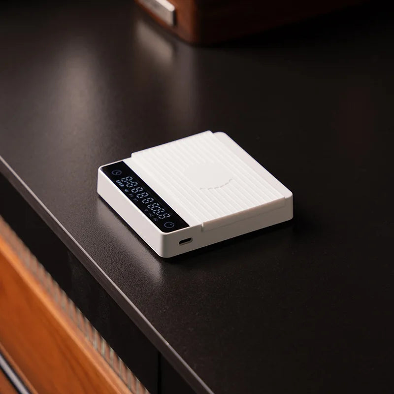 Italian Mini Espresso Coffee Electronic Scale Portable Special Hand-brewed Coffee Bean Scale Barista Timing Weighing Device