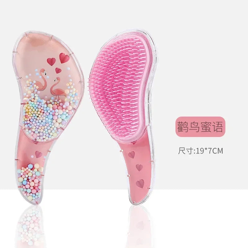 Children's Hair Smoothing Comb Anti-static Massage Hair Brush Tangle Detangle Shower Massage Hairbrush Comb Salon Hair Styl Tool