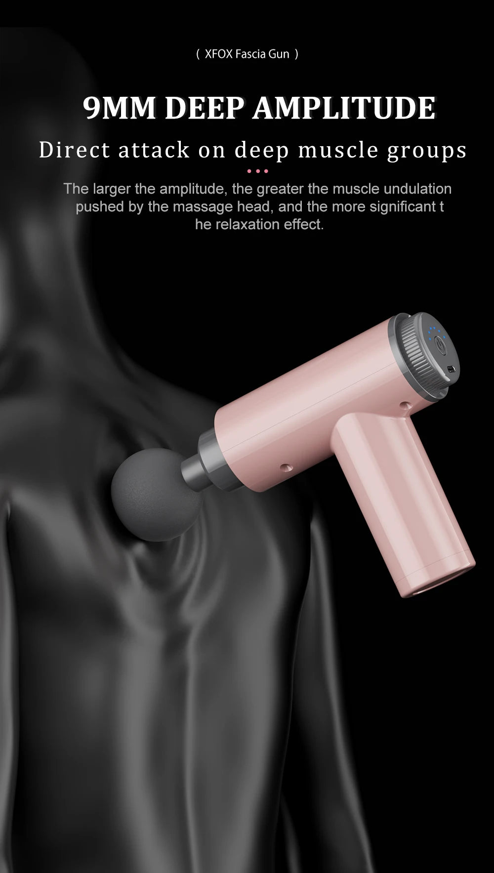 Fascia Massge Gun Vibration Deep Tissue Muscle Relaxation Massager Portable Fitness Device For Body Neck Arm Pain Relife