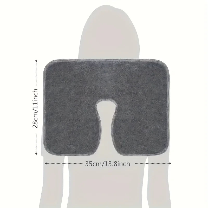 1pc Heart-Shaped U Face Perforated Massage Towel - Soft Fluffless Machine Washable Durable for Spa Beds/Tables & Beauty Parlors