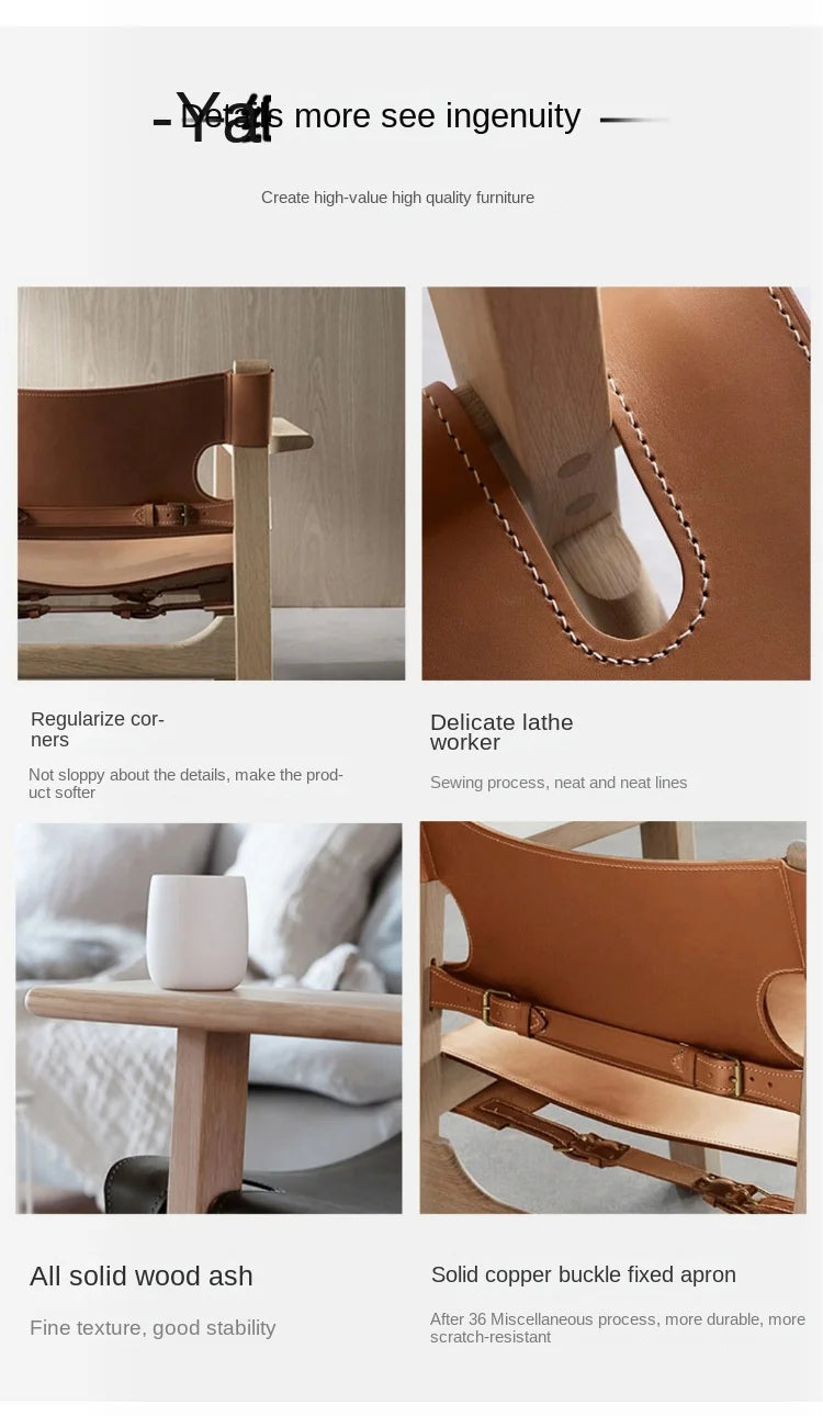 H2O Spanish Sofa Chair Saddle Leather Hunting Chair Living Room Balcony Single Sofa Chair Living Room Home Hot New