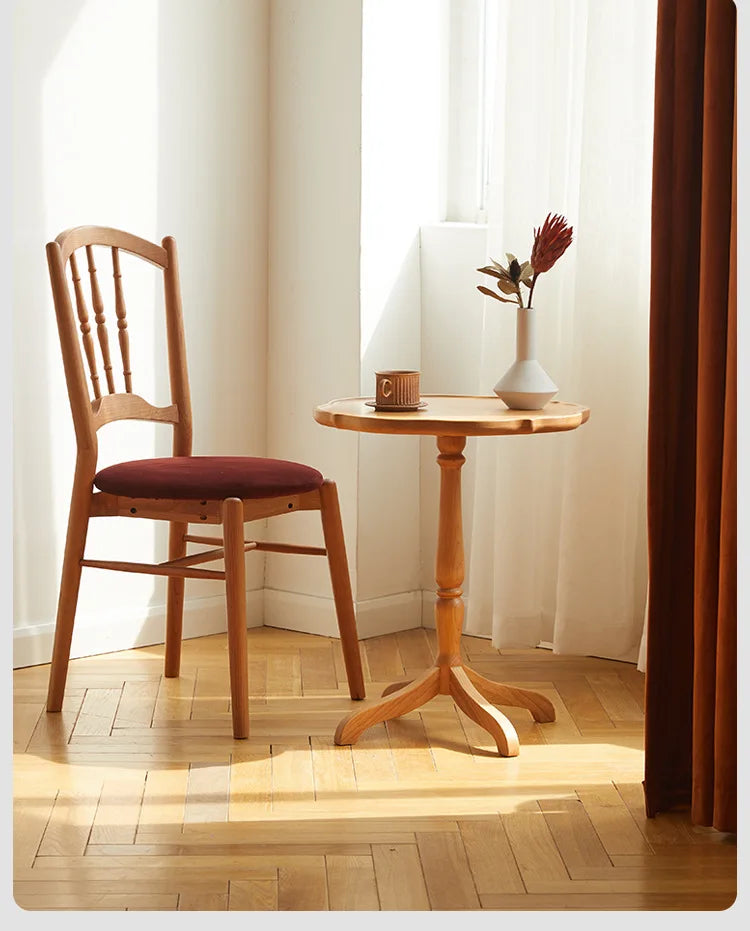 JOYLIVE Clarity Side Japanese Cherry Wood Side A Few Small Apartment Living Room Furniture Sofa Side Shelf Round Small Table New