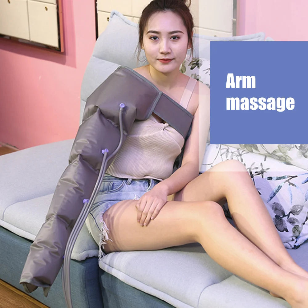 6 Air Wave Electric Massager Lymphatic Drainage Vacuum Therapy Pressotherapy Machine Muscles Relax Leg Arm Waist body Massage