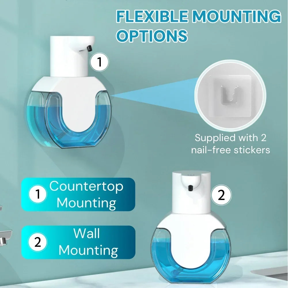 Automatic Smart Sensor Foam Soap Dispenser, Touchless Electric Motion Sensor Faucet with Rechargeable for Kitchen Bathroom