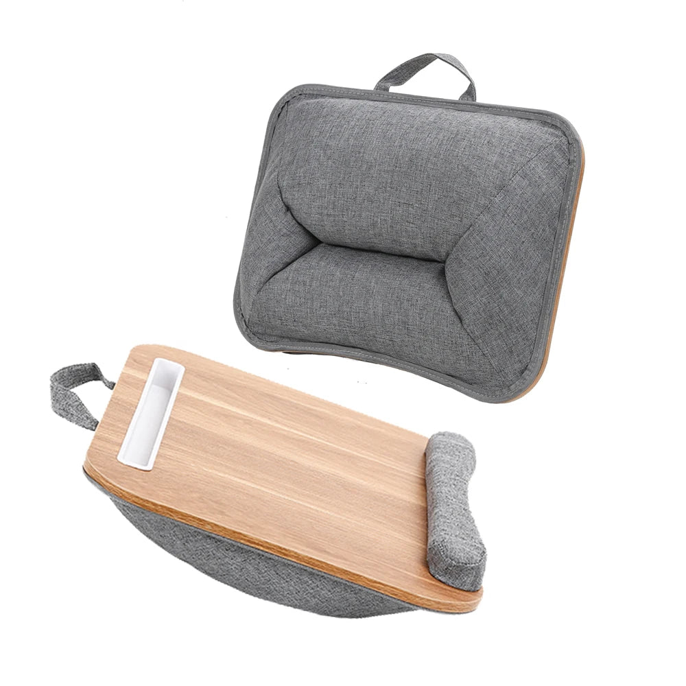 MUMUCC Lazy Laptop Table with Cushions and Slots, Multifunctional  Mini Pillow Table, Portable Room Desk, Office Lumbar Support