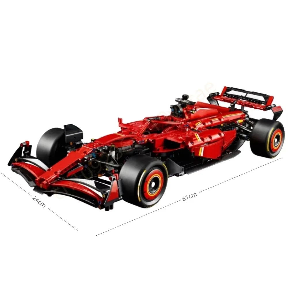 Super red sports car formula racing track car puzzle assembly group boys and girls birthday gift toys