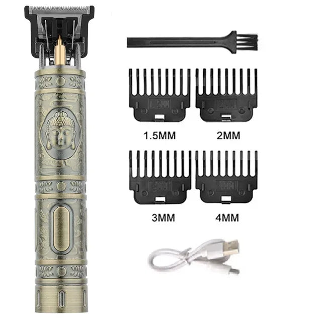 T9 Vintage Hair Trimmer Portable Hair Cutting Machine USB Fast Charging Shaver Barber Cordless Hair Clipper For Men's Barbe