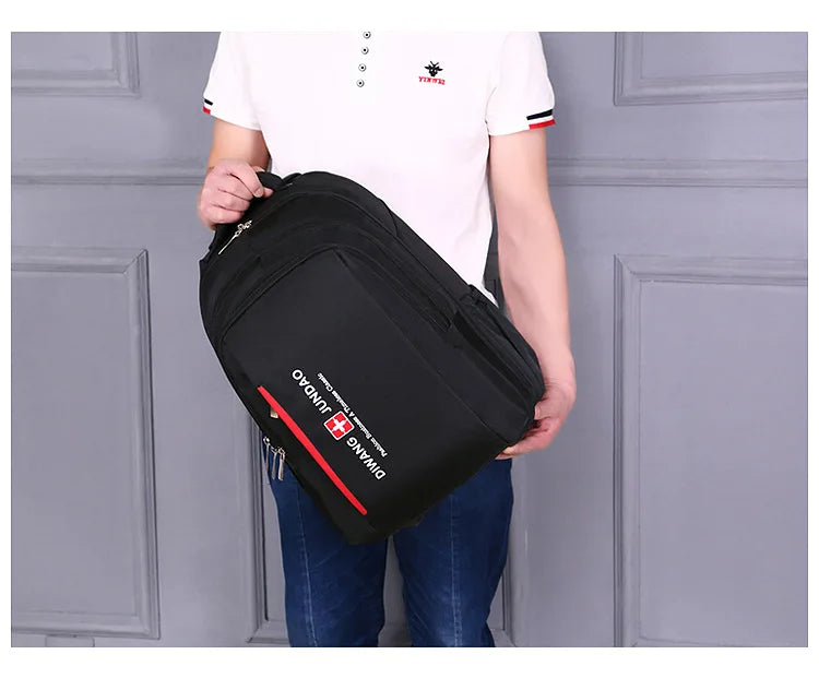 Men Trolley Backpack Shoulders Travel Bag with Wheels 24 Inch Students Rolling Luggage Business Trolley Large Capacity Suitcases