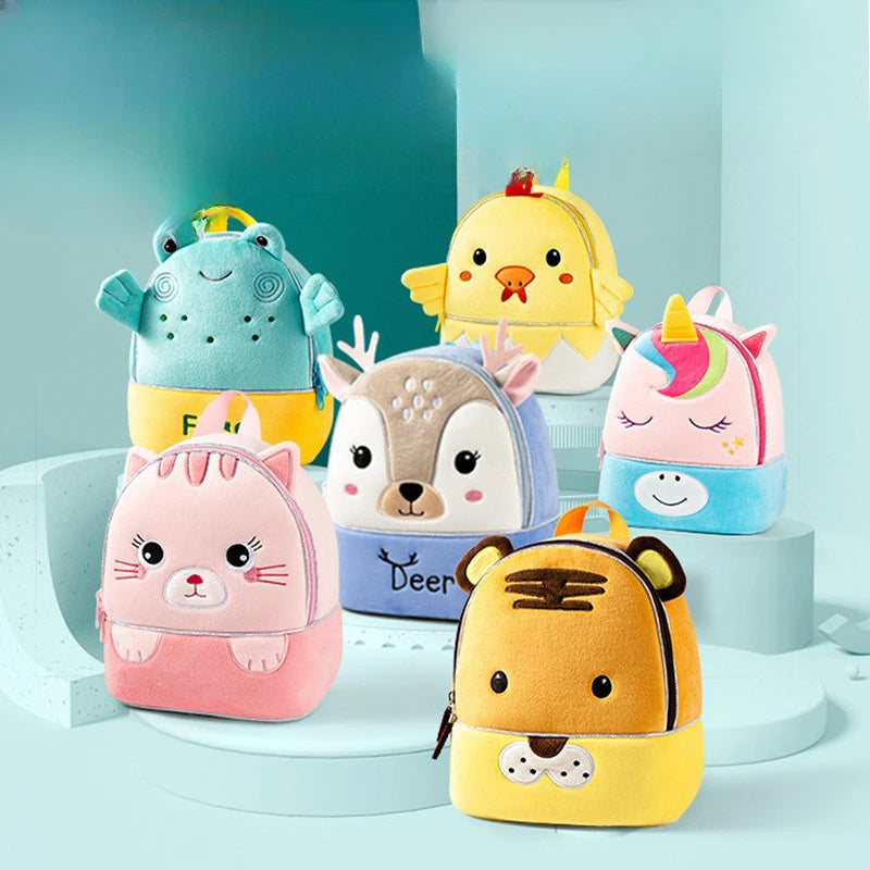 Popular Plush Backpack for Kindergarten Boys and Girls Children's Backpack for Babies Anti Lost Backpack for Babies Super Cute