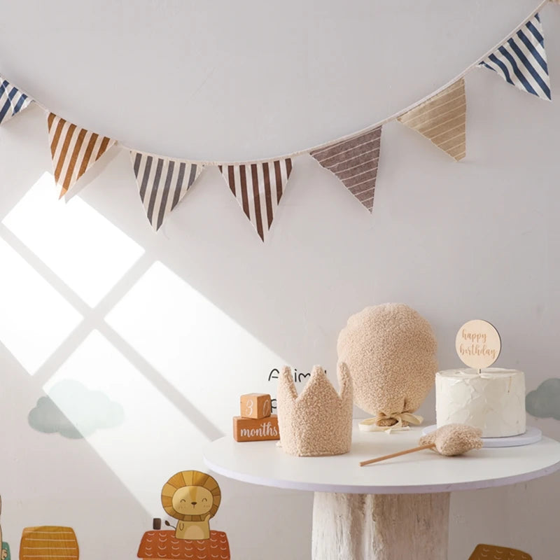 Baby Teddy Velvet Balloon Crown Hat Headwear Star Fairy Stick Happy Birthday Party Decoration Newborn Photography Accessories