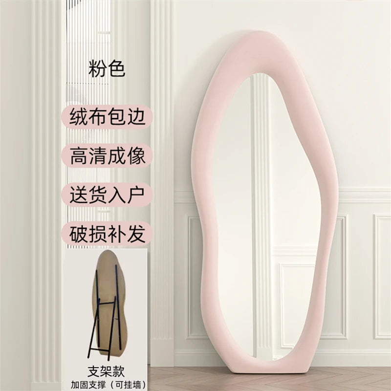 Oval Bed Room Mirrors Full Body Standing Nordic Design Luxury Mirrors Full Body Living Room Espejos Decorativos Room Decoration