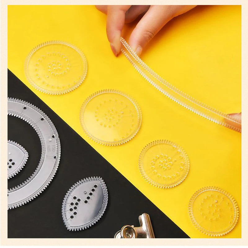 22pcs Spirograph Spiral Art Drawing Kit The Classic Way to Make Countless Amazing Designs For Kids Drawing Rulers Toys Set