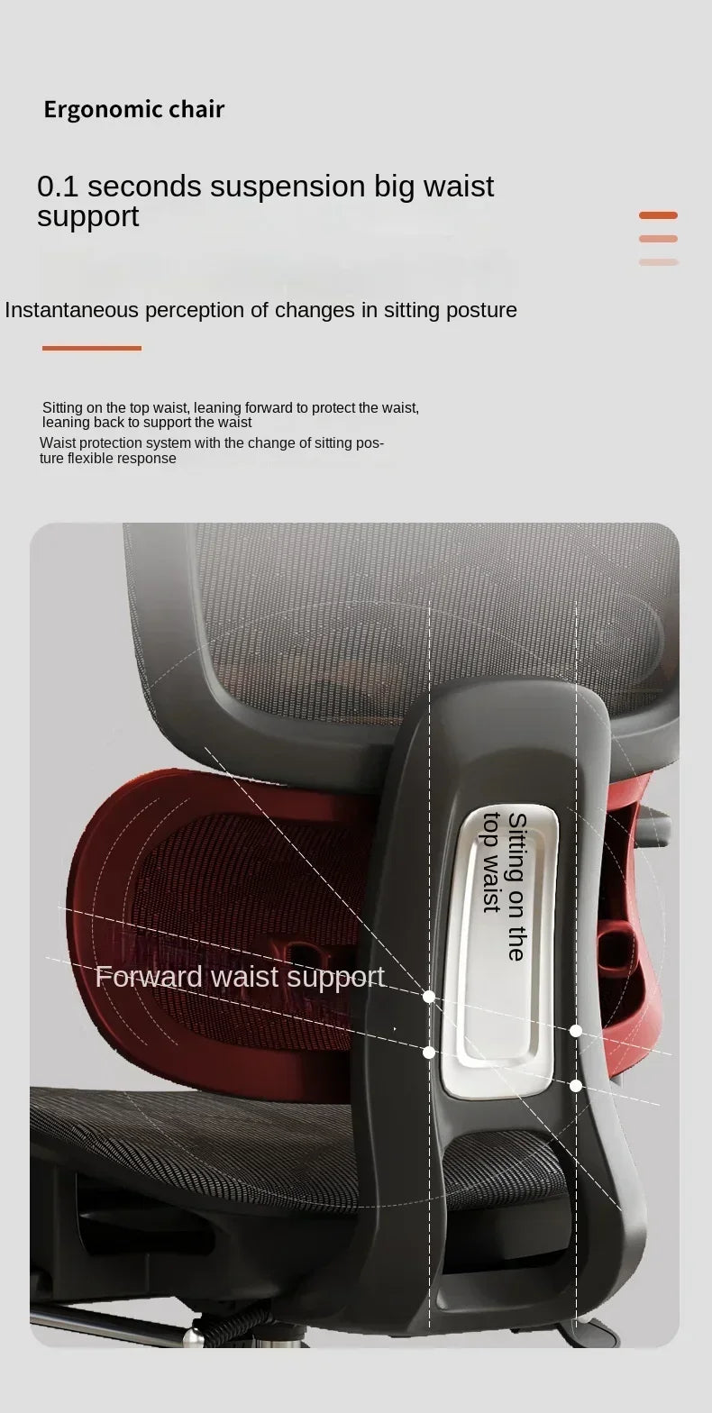 Ergonomic Chair Lumbar Computer Chair Home Comfort Sedentary Gaming Reclining Office Chair for Desk News Chaise Gaming Chair