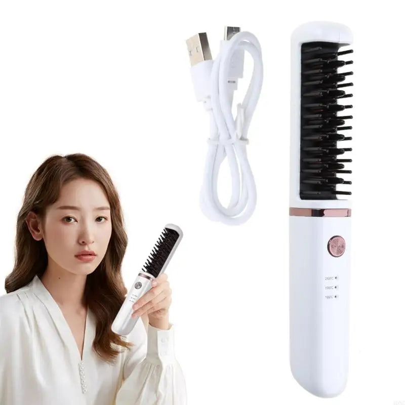A0NC 2-in-1 Hot Air Spin Brush for Styling and Frizz Control, Negative Ionic Hair Dryer Brush, 3 Levels Temperature Control