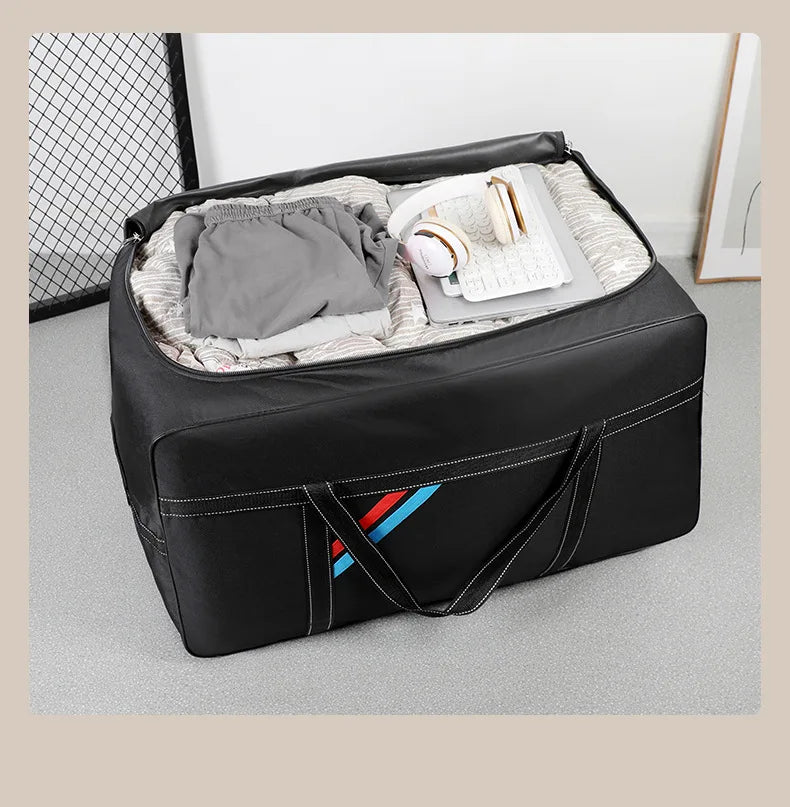 Large Capacity Trolley Bags with Wheels Foldable Luggage Wheeled Bag Travel Suitcase Waterproof Handbag Weekend Rolling Luggage