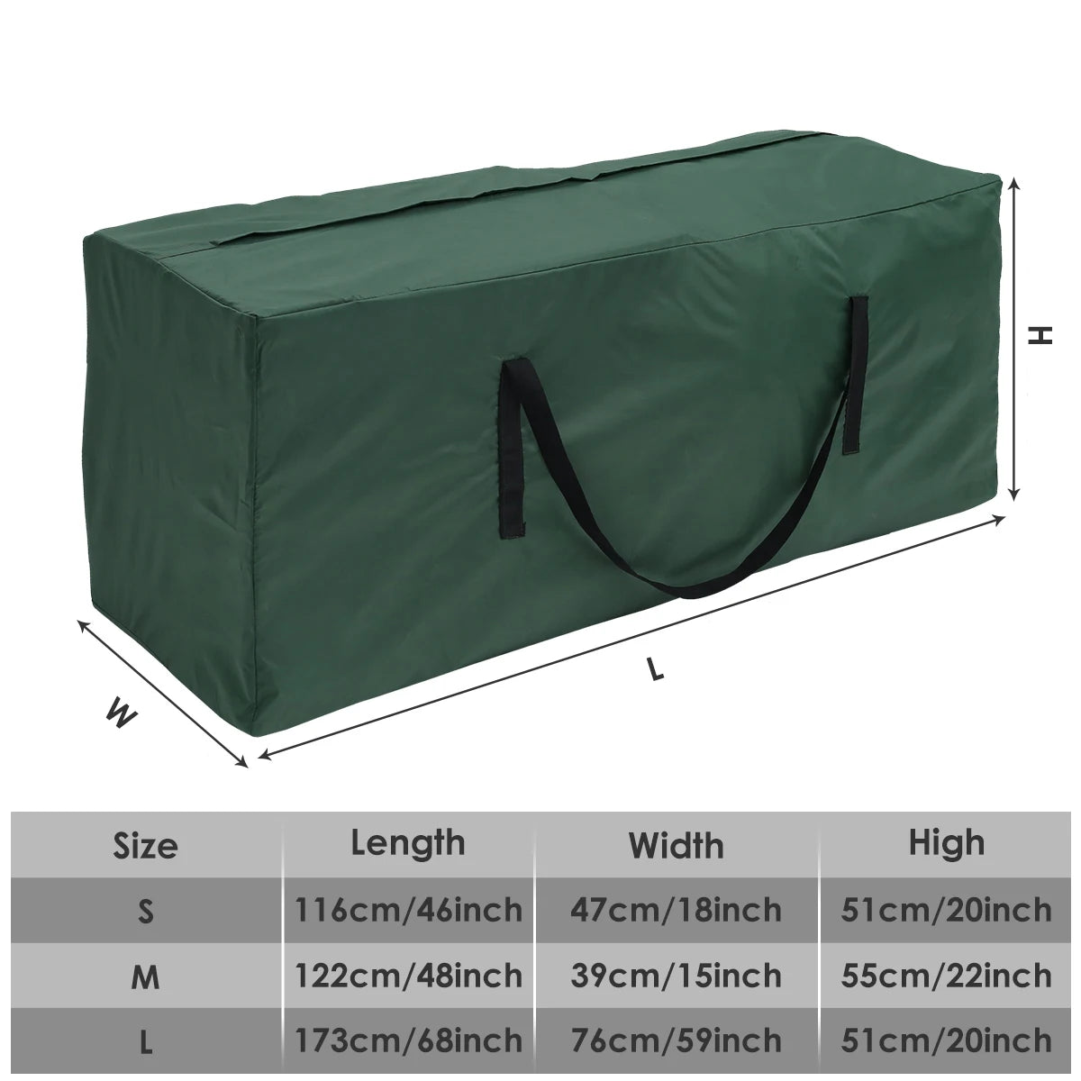 Cushion Storage Bag Large Capacity Furniture Protective Cover Outdoor Garden Waterproof Dustproof Christmas Tree Organizer New