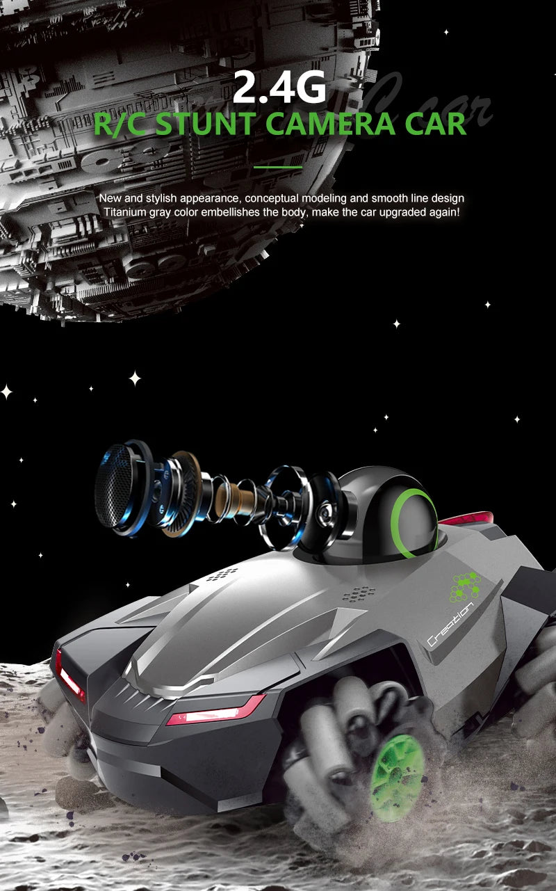 RC Car 1:20 With Video 2.4G WIFI FPV HD Camera Car 360° Rotation Stunt Camera Car Kids boy toys