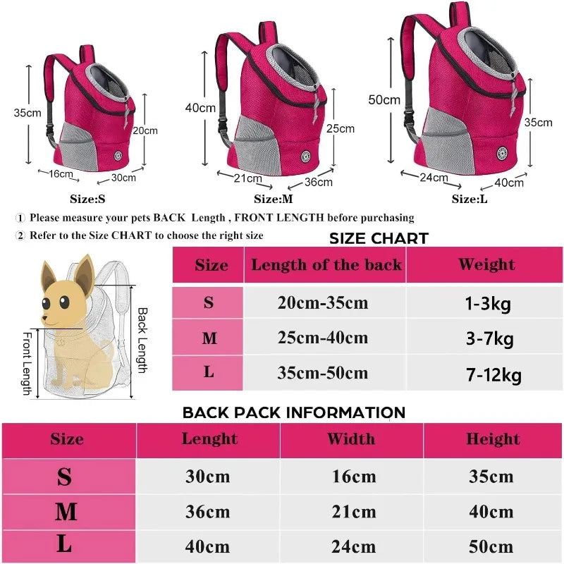 New Double Shoulder Portable Travel Backpack Outdoor Pet Dog Carrier Bag Pet Dog Front Bag Mesh Backpack