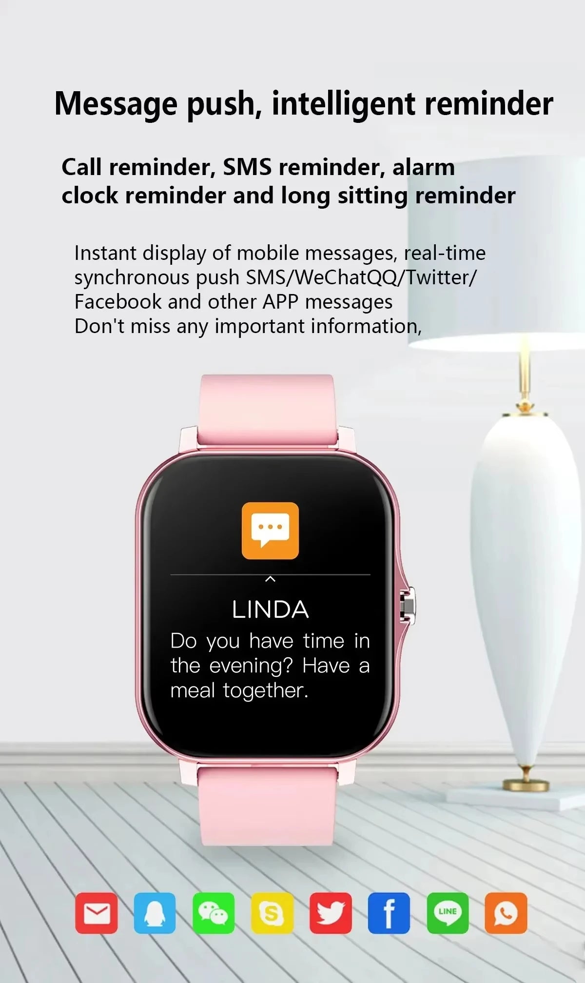 Xiaomi NEW Smart Watch Women Men Lady Gift Sport Fitness Watches Heart Rate Monitor Waterproof Smartwatch For Phones Android IOS