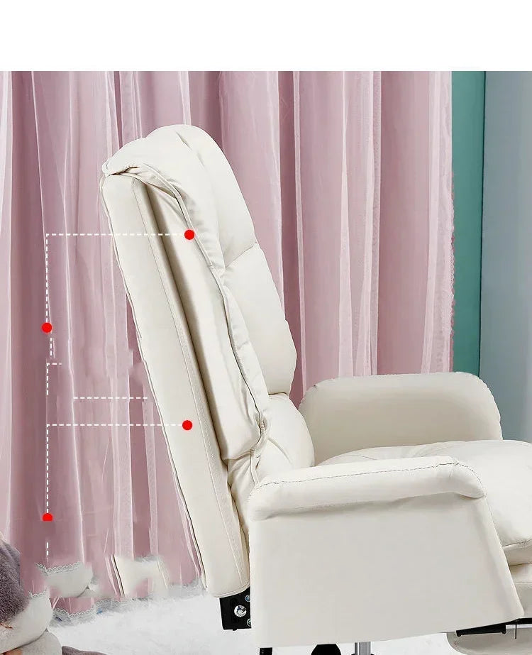 NEW PU Leather Office Chair Pink Gaming Chair Computer Swivel Gamer Live Ergonomic Chair Home Bedroom Sofa Armchairs Furniture