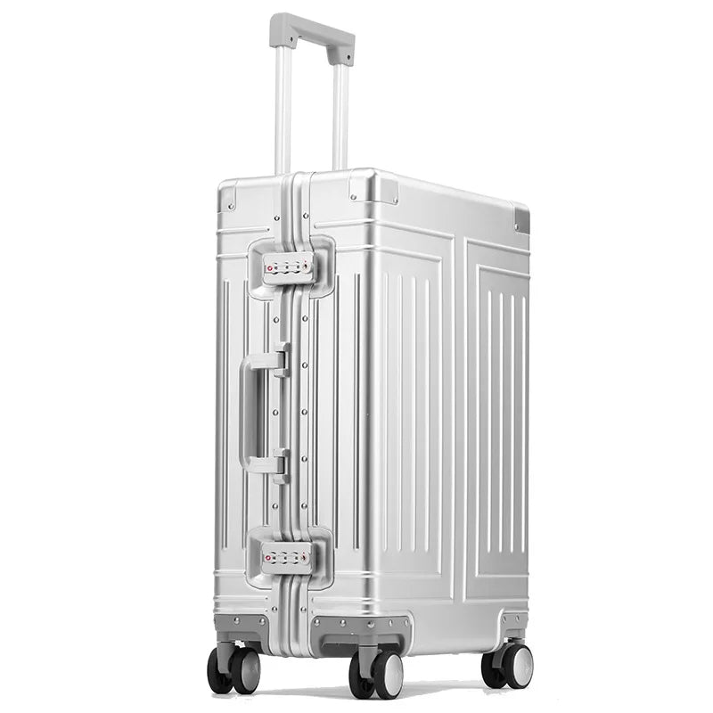 20/24/26/28 Inch Aluminum Suitcase Alloy Trolley Case 30 inch Large Capacity Rolling Luggage Travel Suitcase with Wheels