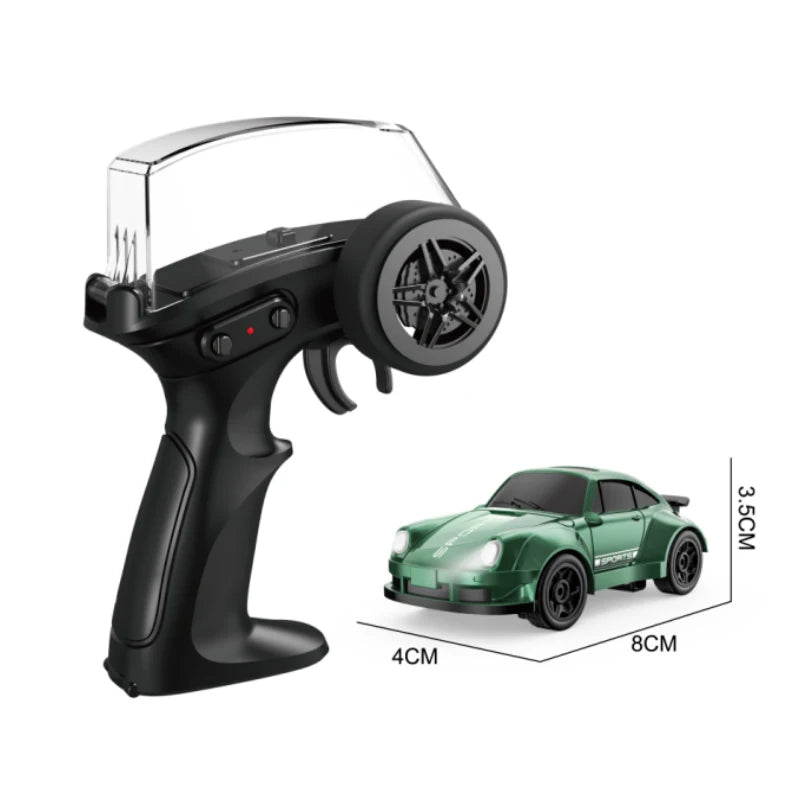 1:64 Desktop RC Drift Car 2.4G High-Speed Racing Car Four-Wheel Mini Desktop Remote Control Car Electric Toy for game party gift