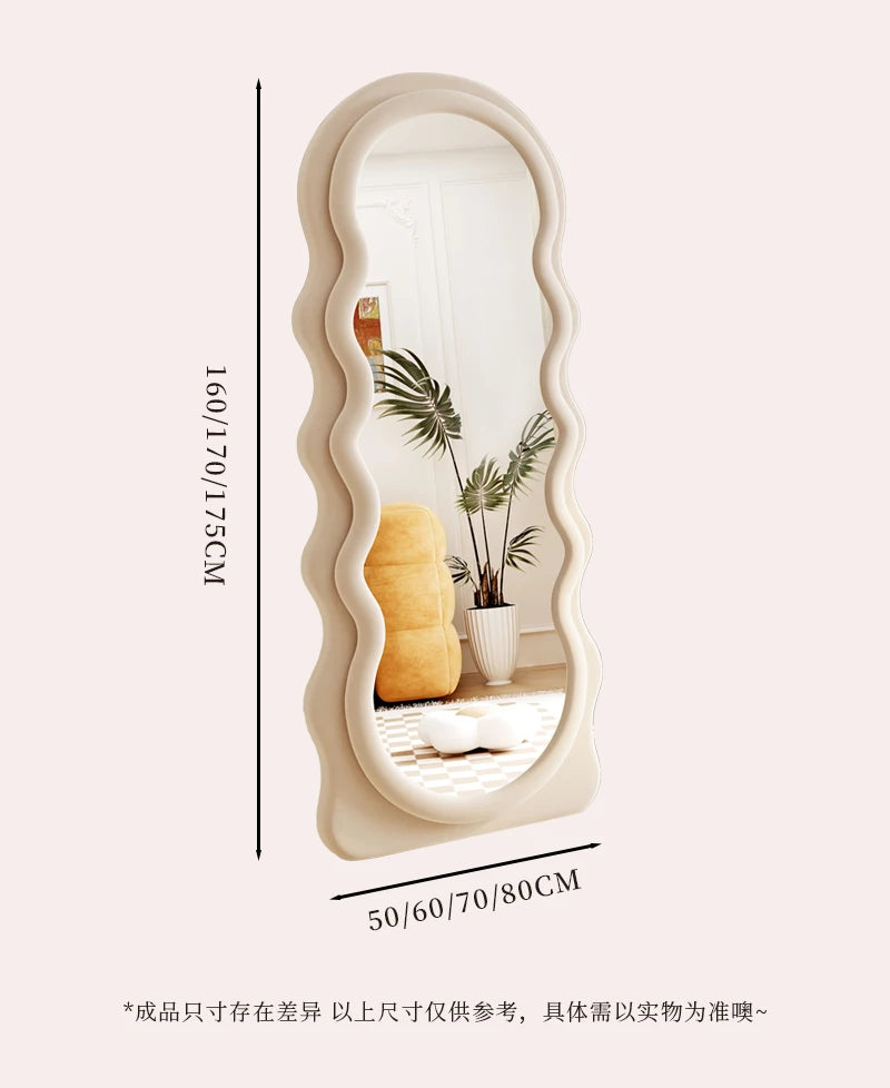 Light Luxury Floor Full Body Mirror Wall Mirrors Room Decoration Makeup Mirrors Full Body Wall Art Miroir Home Bedroom Mirror