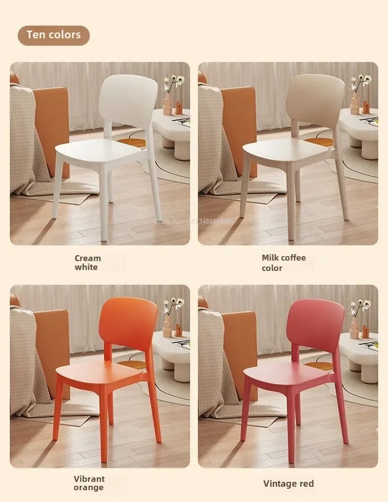 Hot Chair, Plastic, Household, Thickened, Restaurant, Backrest Chair, Commercial, Dining Chair, Modern, Simple, Comfortable