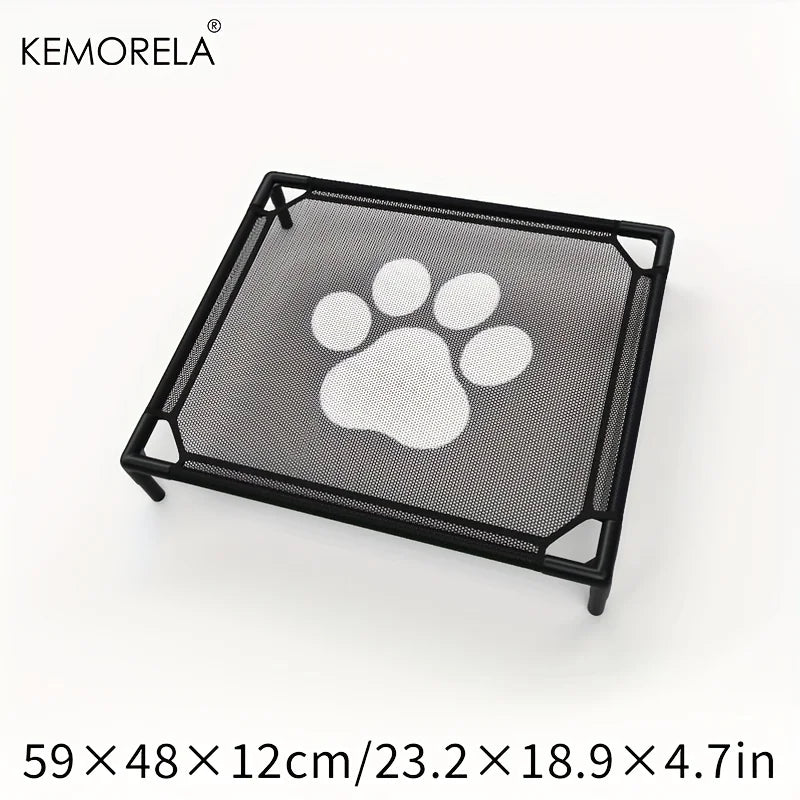 KEMORELA Cooling Elevated Dog Bed Outdoor Elevated Dog Bed For Medium Dogs Bite-Proof Standing Pet Bed Washable Breathable Mesh