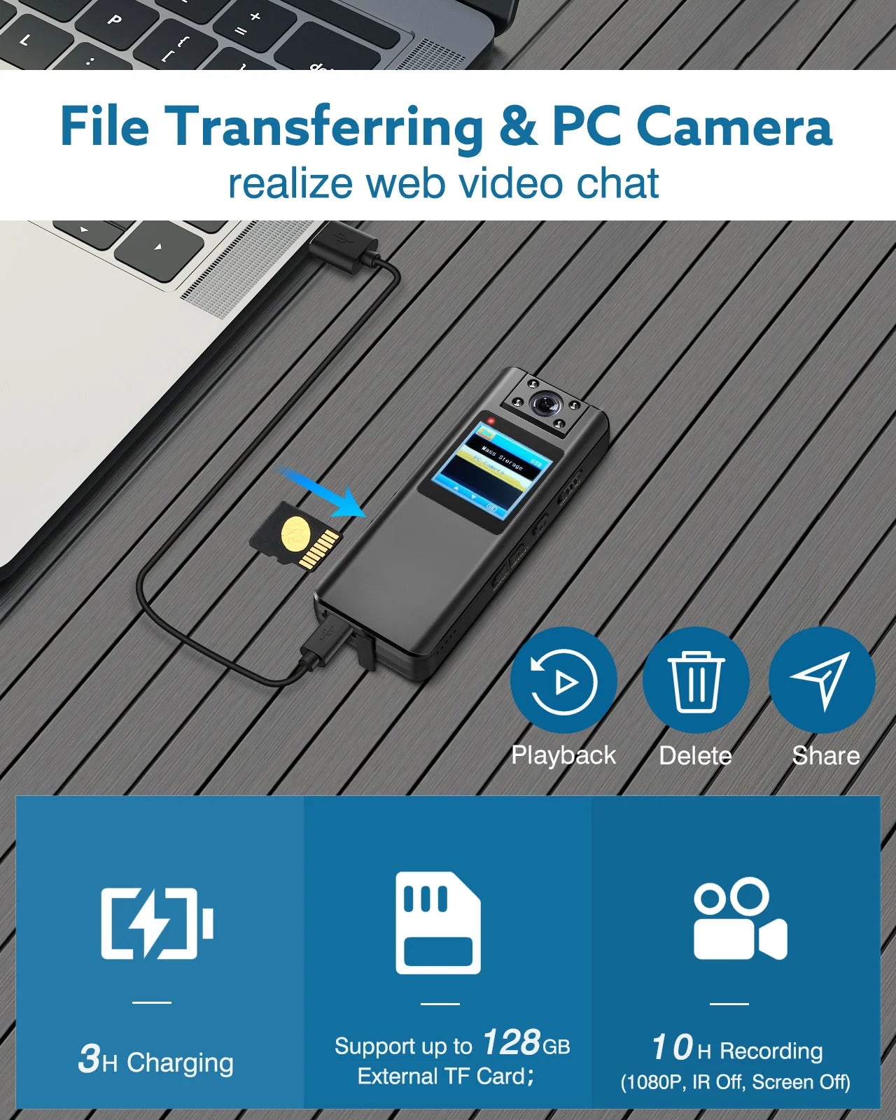 BOBLOV A22  Digital Mini Body Camera 1080P Sports DV HD Screen Magnetic Night Vision Small Camera Nanny Camcorder Police