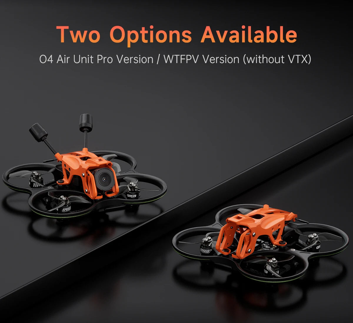 GEPRC DarkStar22 FPV Quadcopter O4 Air Unit PRO /WTFPV SPEEDX2 1104 7500KV TAKER F405 ELRS2.4 AIO Orange Grey RC Freestyle Drone