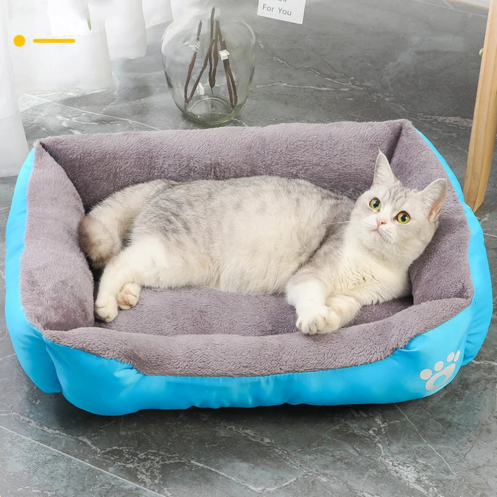 5 Sizes Large Dog Kennel Comfortable Cat Sofa Bed for Small Dog Nest Warm Pet Cat Sleeping Bed Winter Soft House Accessories