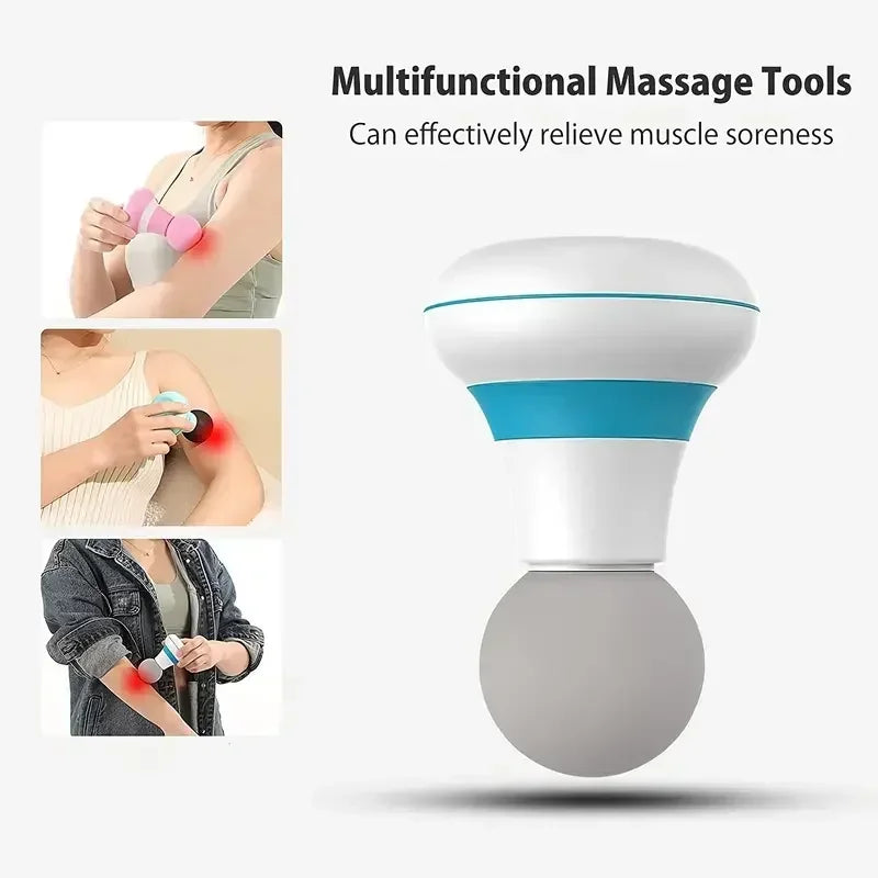 Mini Portable Massage Gun Deep Tissue Percussion Handheld Muscle Massager for Athletes Body Back Pain Relief