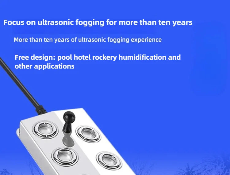 DC48V Ultrasonic Industrial Humidifier 10/12 Head Fog Sprayer Commercial Nebulizer Mist Maker Greenhouse/landscape Fog Generator