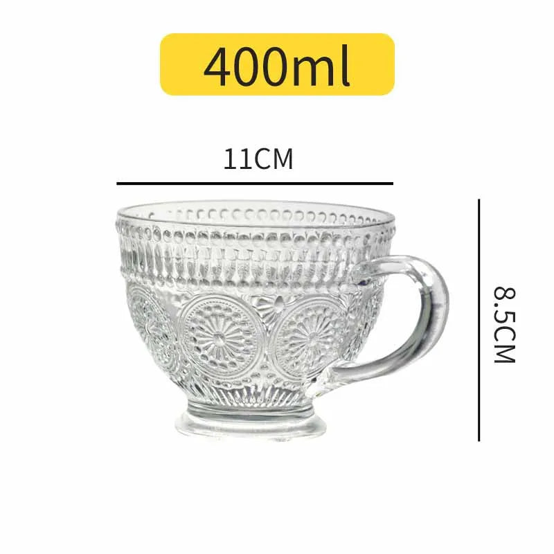 Retro High-Value Drinking Cup, Breakfast Milk Cup,  Cold Extraction, Coffee Cup, Relief