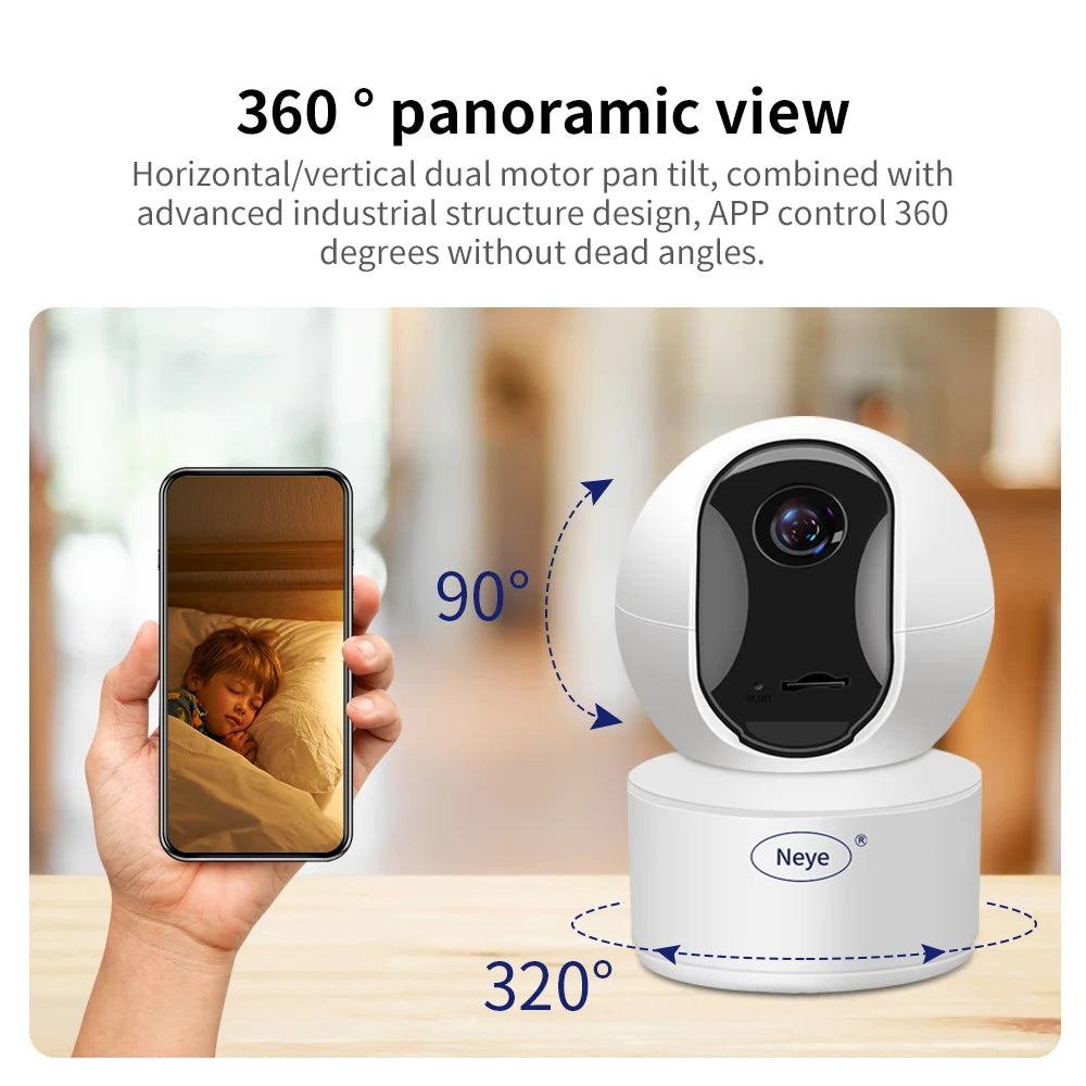 Neye S5 8MP 4K WiFi Security Camera Home Indoor Baby Monitor 360 ° Panoramic Camera CCTV Smart Home Security