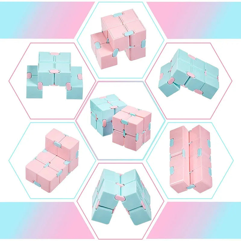 Magic Puzzle Cube Anti Stress Relief Toys for Adults Infinite Flip Funny Cube Sensory Toys for Children Special Needs Xmas Gifts