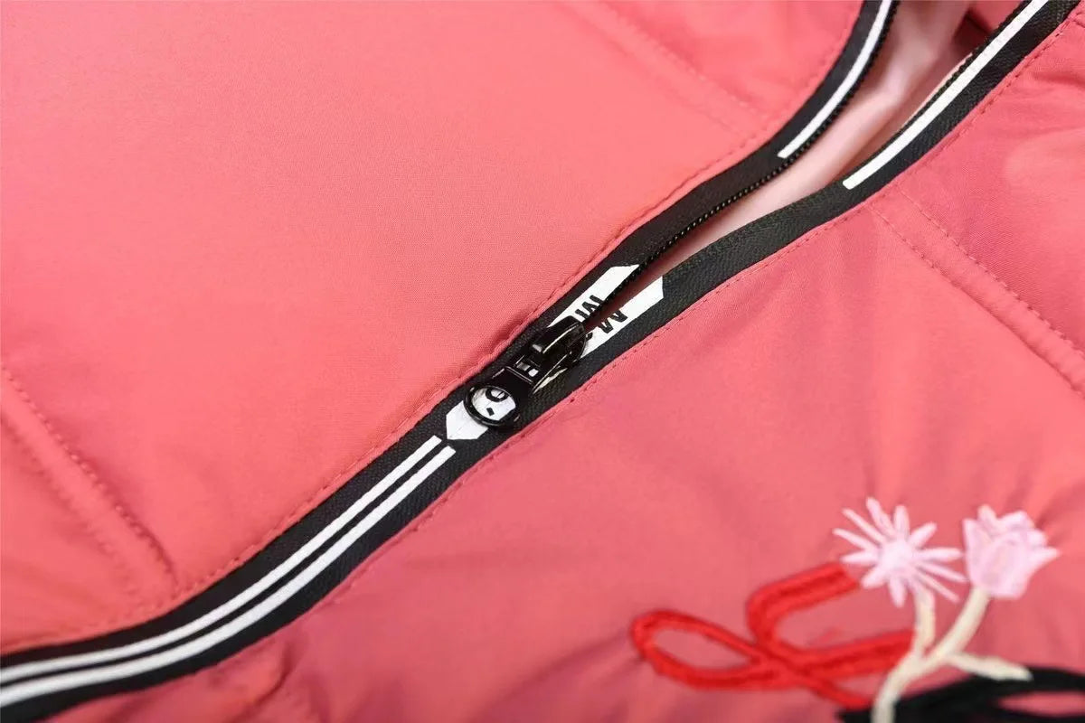 5-14 Years Old Winter Boys Girls Jacket Long Style Hooded Fur Collar Colorful Heavy Coat For Kids Children Outerwear