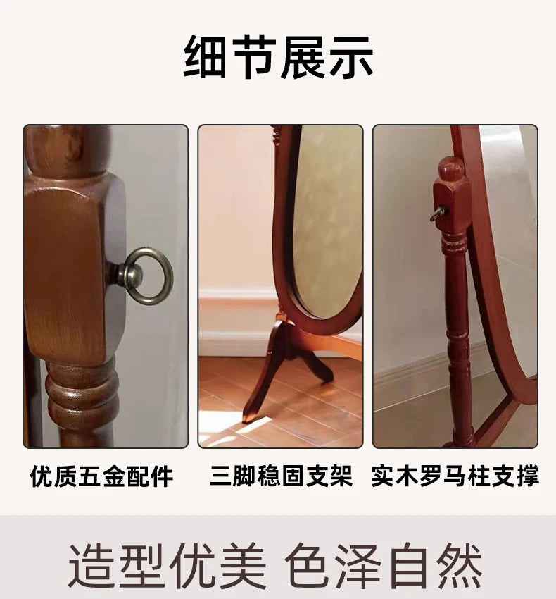 Standing Bed Room Mirrors Full Body Floor Nordic Design Long Mirrors Full Body Long Princess Espejos Decorativos Room Decoration