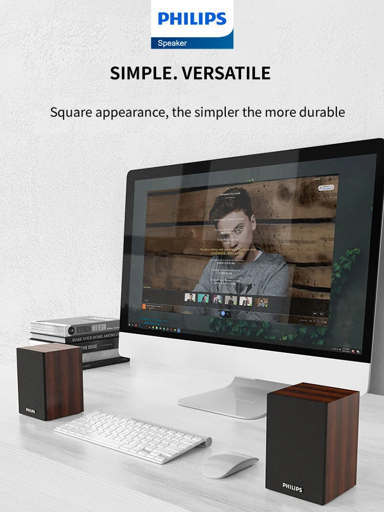 Philips SPA20 Bluetooth Speakers Outdoor Loudspeaker Music Player HiFi Stereo Sound Subwoofer for Computer Desktop Mobile Phone