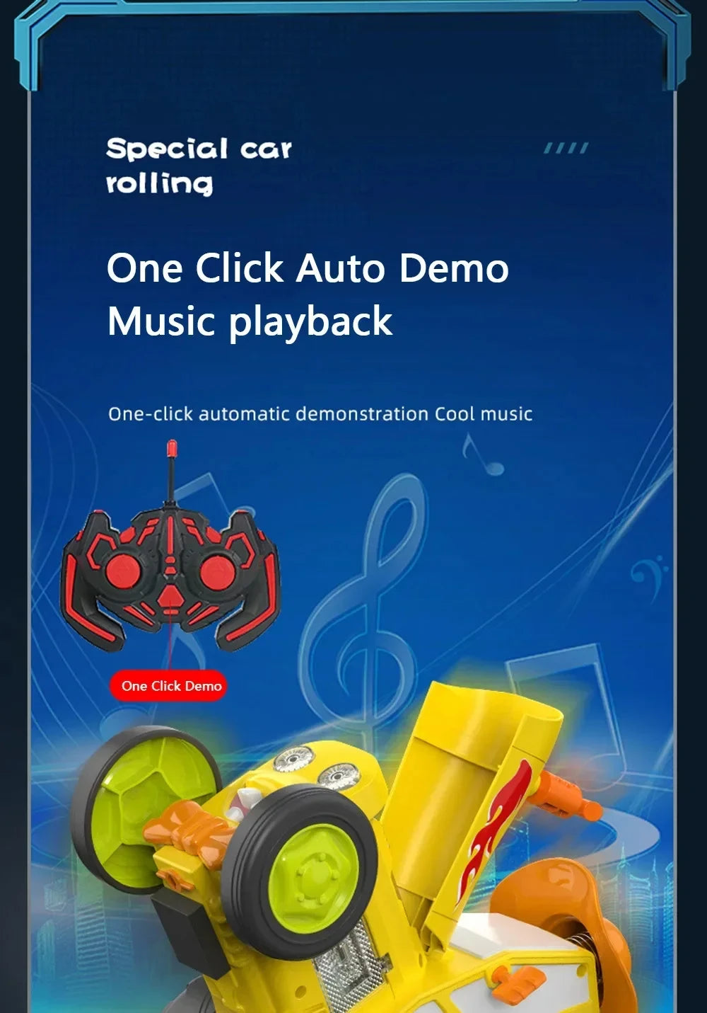 Crazy Jumping Stunt Car Wireless Infrared Remote Control Car Dance Lights Music Swing Fun New And Unique Children's Toys