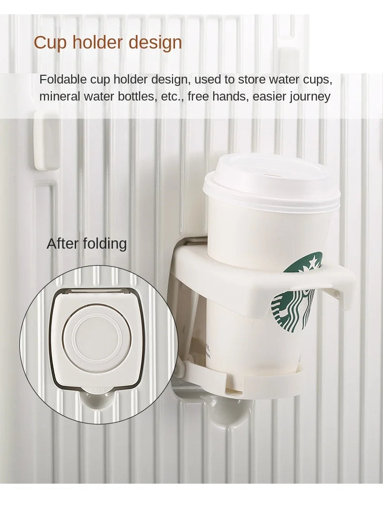 26/28/32 Inch Large Capacity Travel Suitcase Rolling Luggage Aluminum frame Suitcase Trolley Case with Cup Holder Travel Case