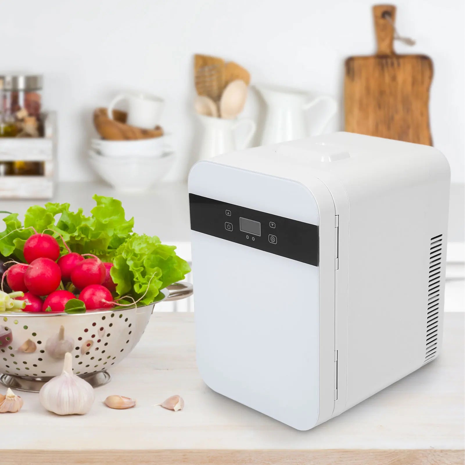 12L Small Fridge Multifunction Efficient Dual Core Digital Display Silent Portable Refrigerator for Bedroom Car Dorm Office