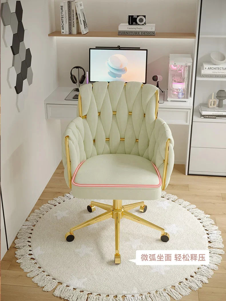 Study Throne Office Chair Vanity Modern Ergonomic Luxury Nordic Office Chair Designer Relaxing Sillas De Oficina Salon Furniture