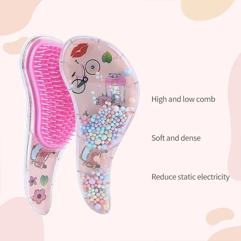 Children's Hair Smoothing Comb Anti-static Massage Hair Brush Tangle Detangle Shower Massage Hairbrush Comb Salon Hair Styl Tool