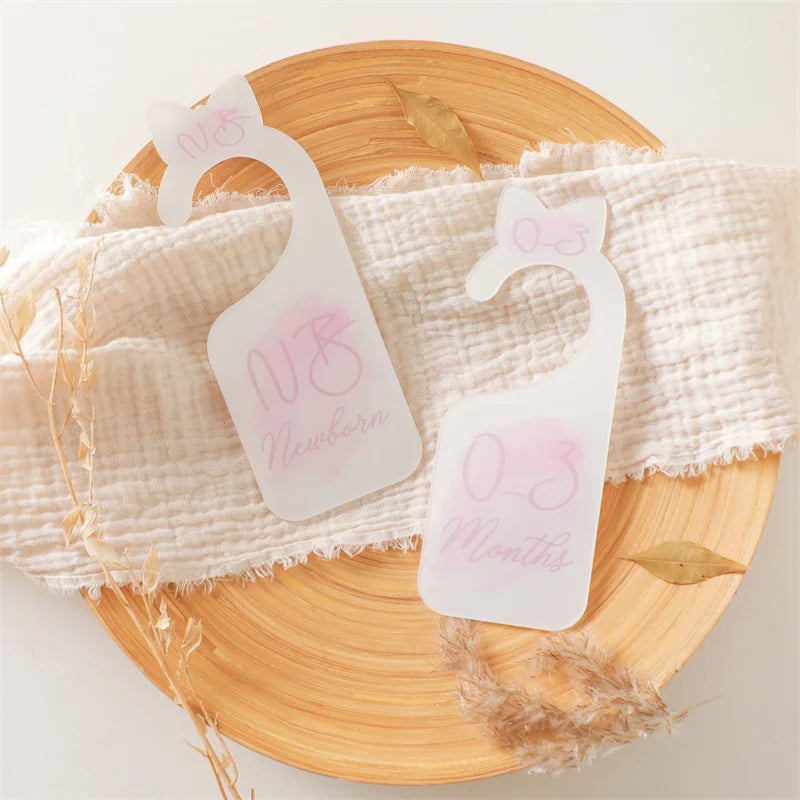 Baby Wooden Dividers Closet Size Wardrobe Separator Star Moon Milestone Cards Months Organizers Kids Photography Accessories