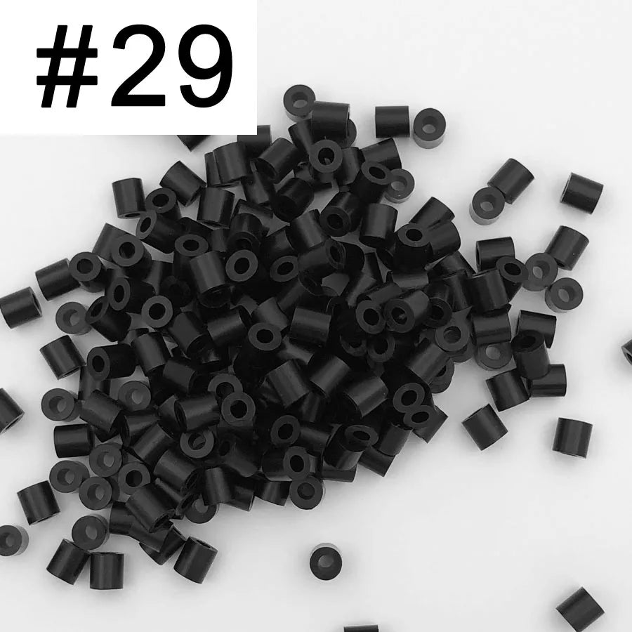 5mm 1000PCS  Black white gray blue green purple Hama Beads for Kids Iron Fuse Beads diy Puzzles Pixel Art Gift Children Toy
