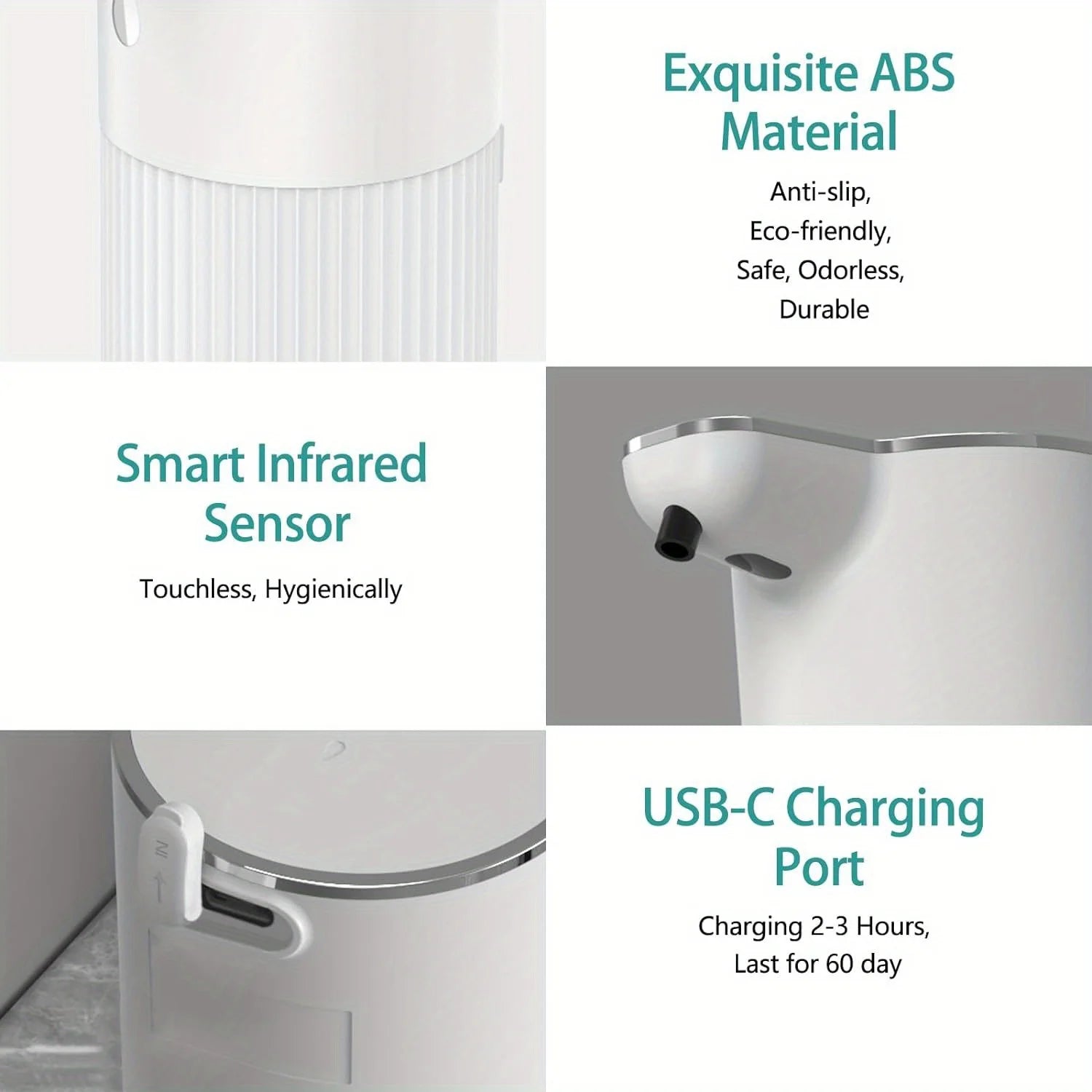 Hotel Waterproof Wall-mounted Touchless Automatic Foam Soap Dispenser Rechargeable Desktop Electric Soap Dispenser for Kids